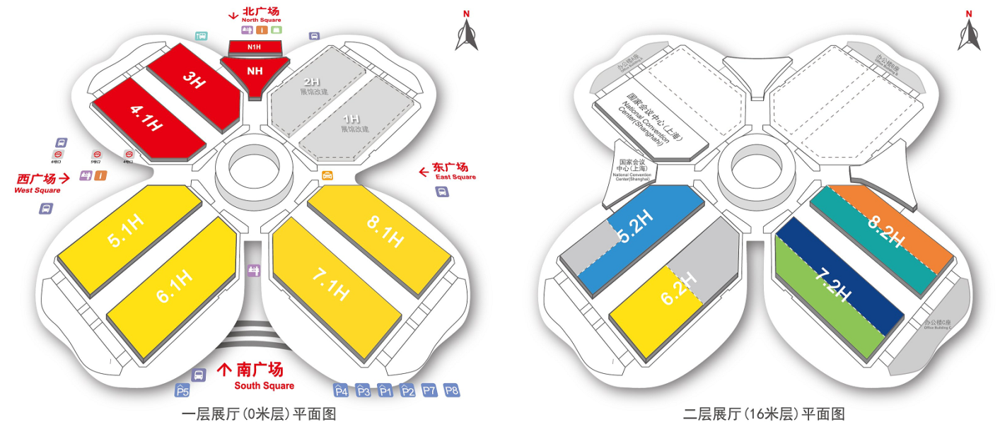  上海國(guó)家會(huì)展中心展館布局-煙臺(tái)德榮工業(yè)有限公司